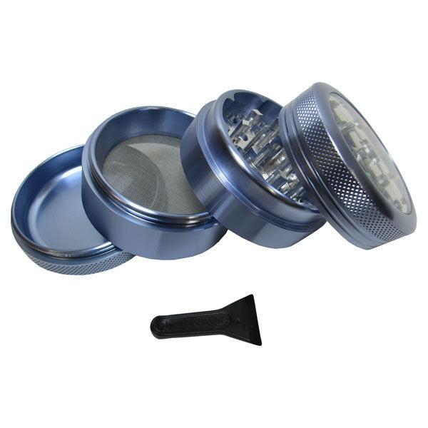 Coloured Sharpstone Clear Top 4pce Grinders