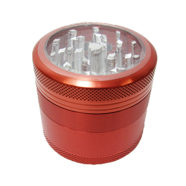 Coloured Sharpstone Clear Top 4pce Grinders