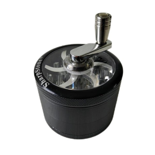 Sharpstone 4pce Grinder With Handle - 60mm Black