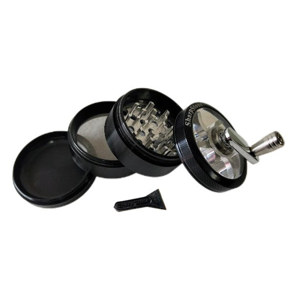 Sharpstone 4pce Grinder With Handle - 60mm Black